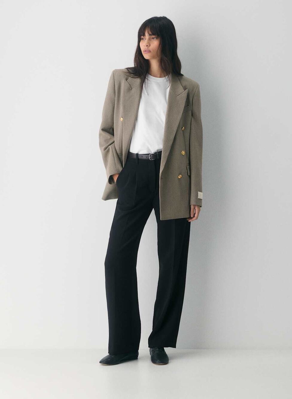 Aritzia Black The Effortless Pants Crepette High Rise Wide Leg Trousers Size 4